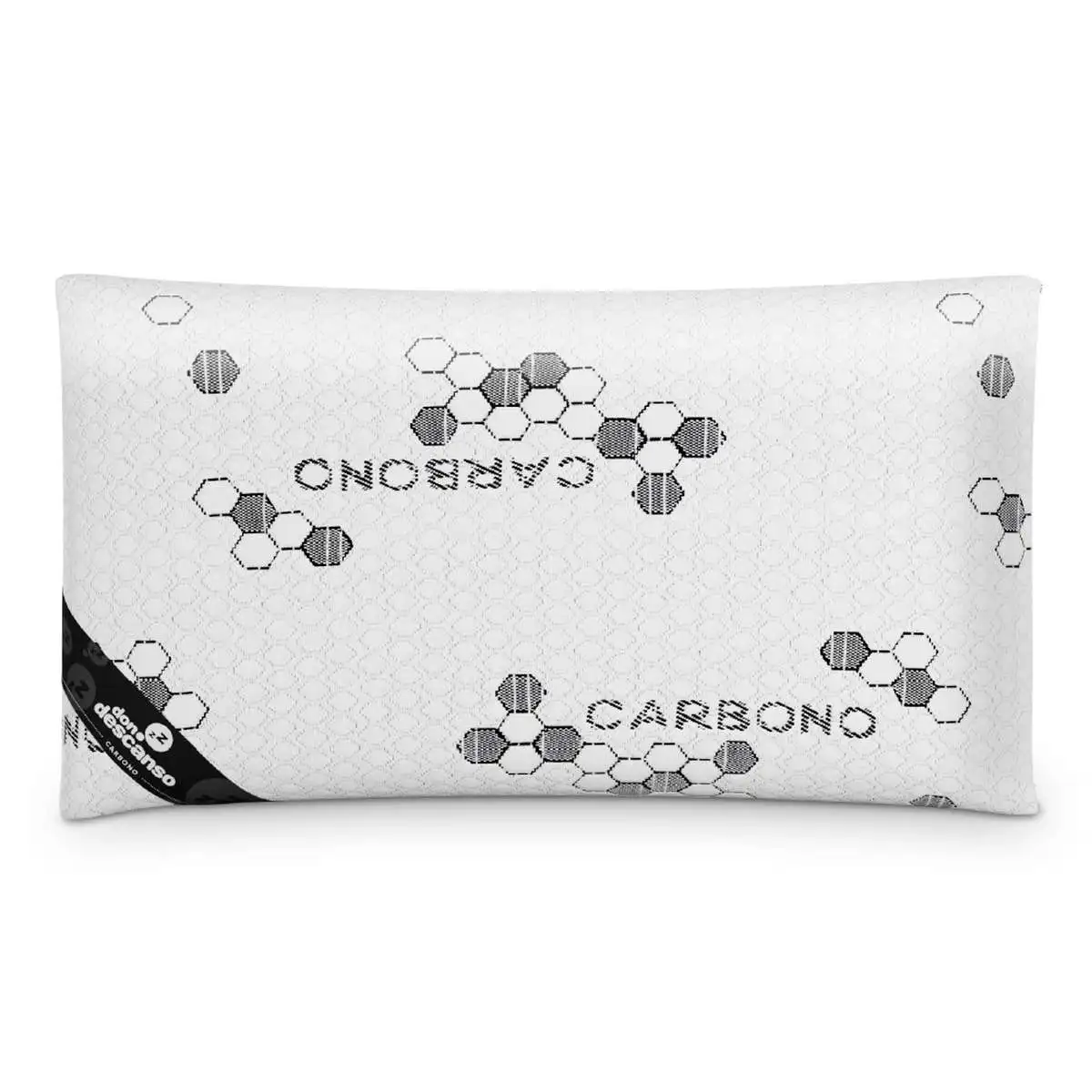 Nalui Almohada Copos Viscoelástica Carbono Blanco (70x38 cm), Firmeza Media