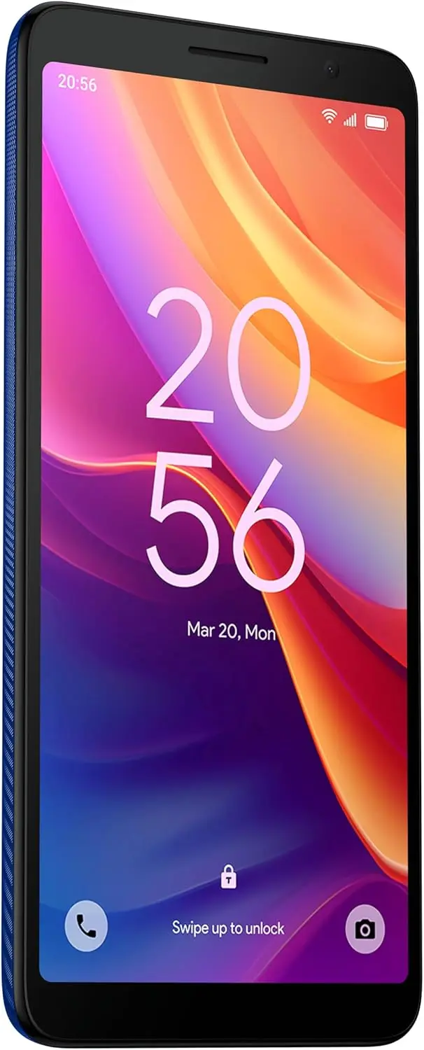 Smartphone tcl 501 6.0" qhd 2gb ram 32gb rom camera 5mp battery 3000mah android 14 go dual sim face unlock glacier blue