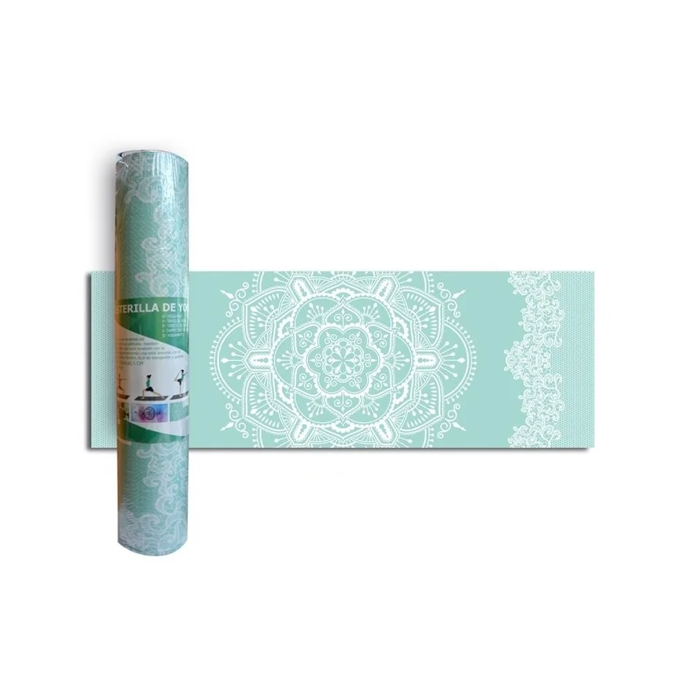 ESTERILLA DE YOGA AMIKO DE MODELO MANDALA Y MEDIDAS 1,73x61 CM.