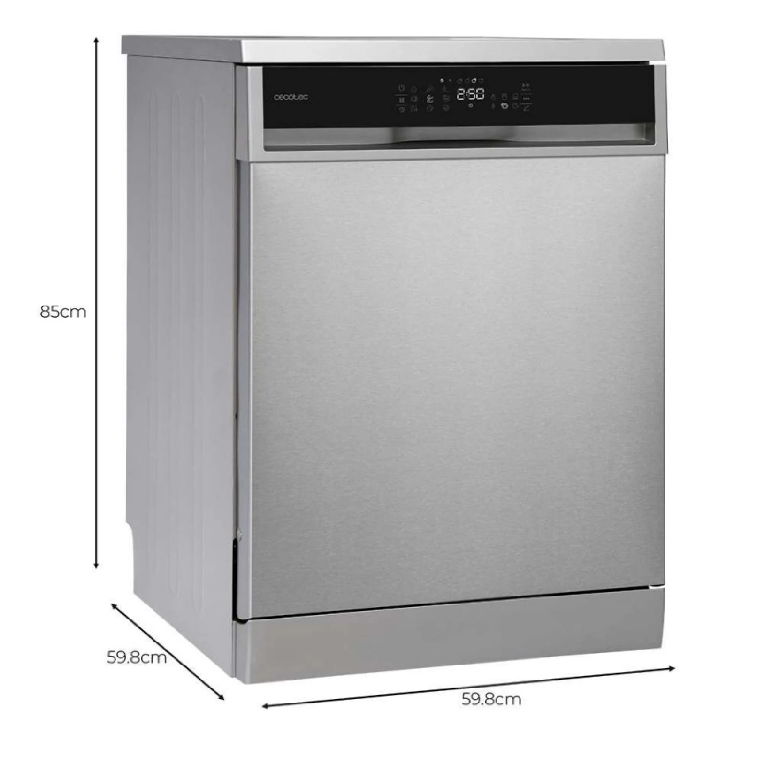 Cecotec bolero aguazero 6800 inox a dishwasher, 14 place settings, class a, inverter plus duo motor, 8 versatile programs