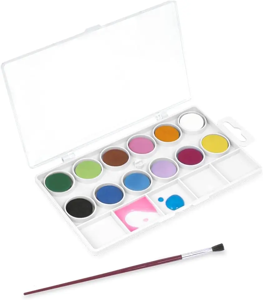 Jovi school waterel set - up to 24 colors ideal for school use or starting in the watercolor art - includes gift brush - plastic case