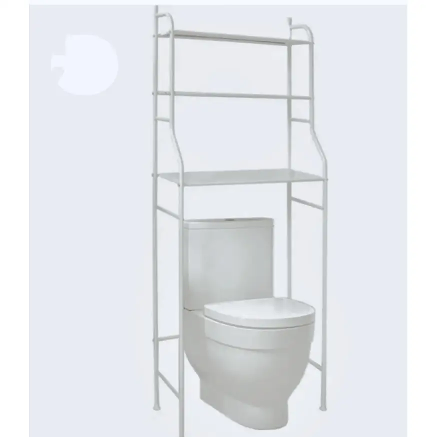 picolar Estante de Inodoro con Almacenamiento Superior y Toallero de Papel para Ahorrar Espacio en el Baño