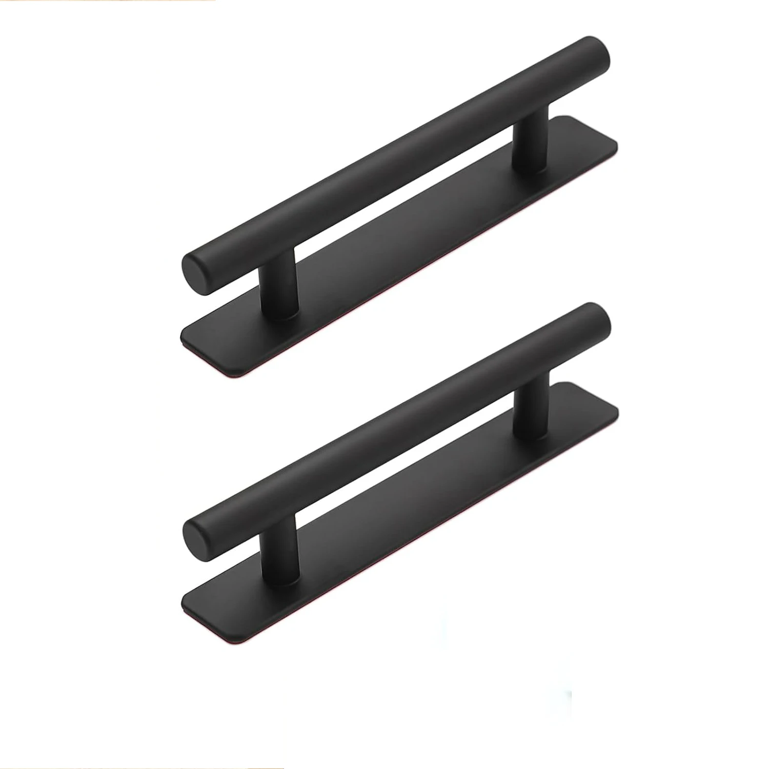 2 Tiradores Para Cajones, Tiradores Armarios Autoadhesivos, Tiradores Cocina Acero Inoxidable, Muebles Plateados o Negros, para cajones, armarios, puertas de armarios