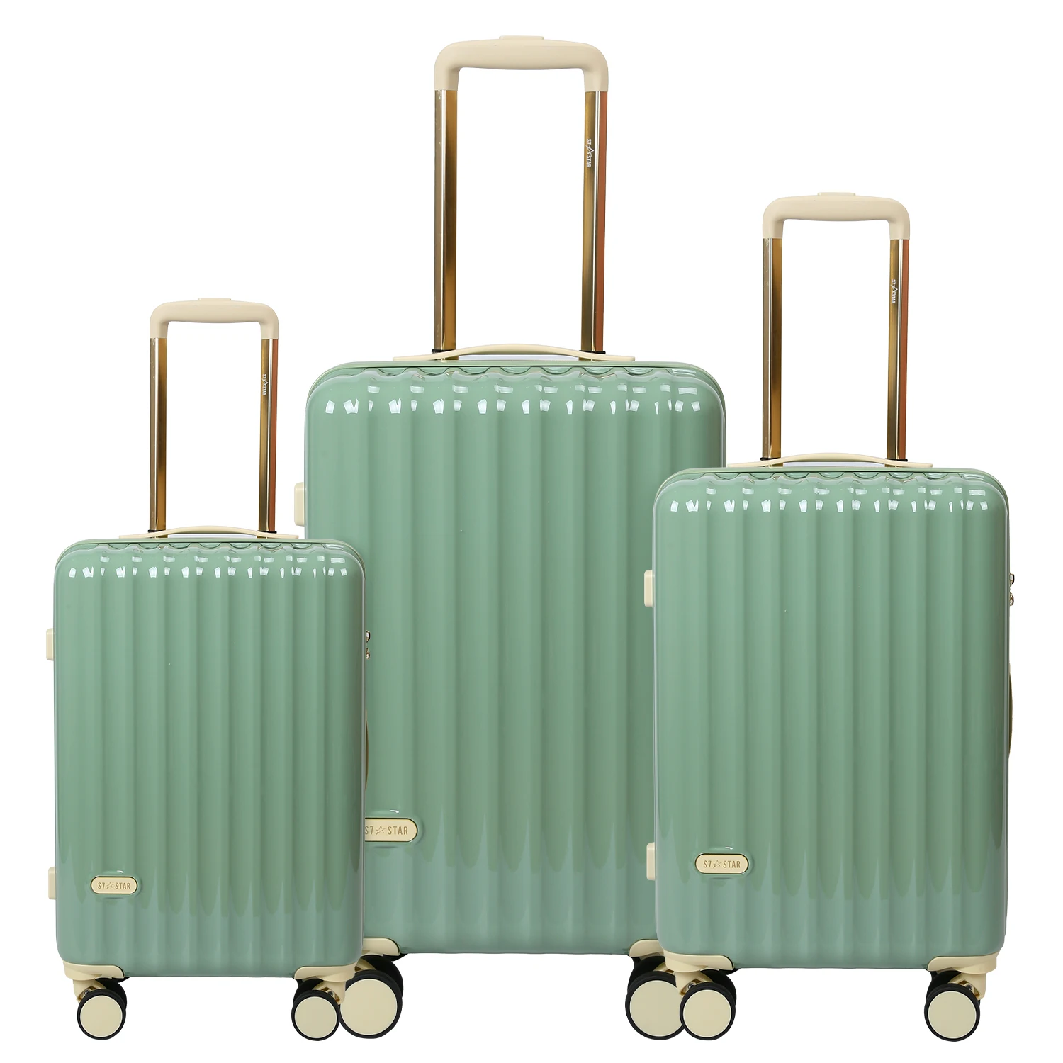 S7 STAR Set 3 Piezas Maleta PC Rígida,  Equipaje Resistente 