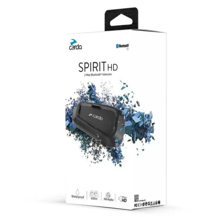 Casco Moto Intercomunicador Cardo Spirit Hd Negro Unica Negro Unica
