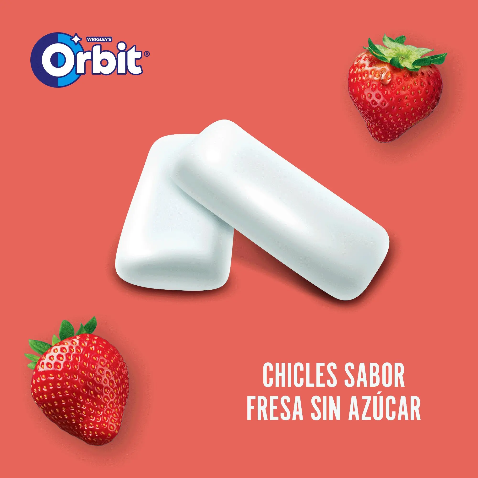 Orbit jars sugar-free strawberry gum in dragees, 6x46 units #3
