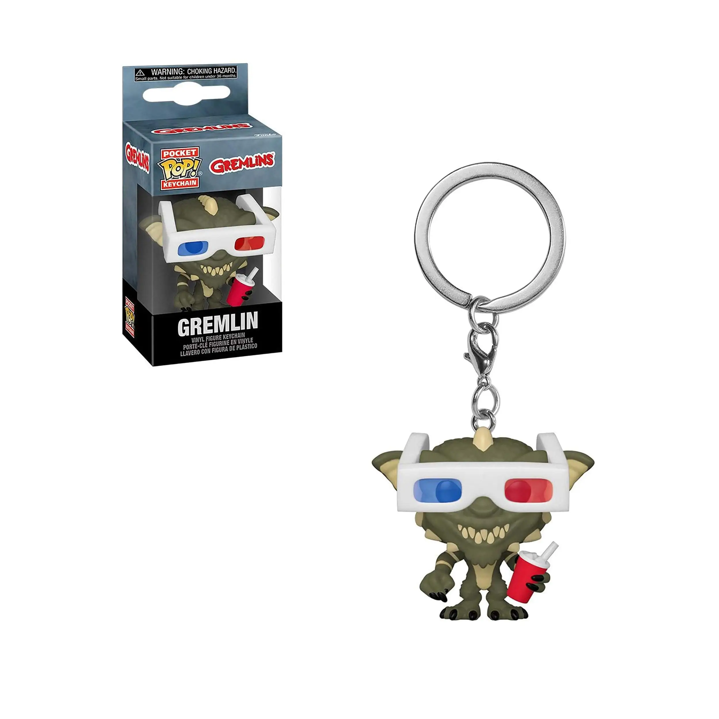 ¡Funko pop! Llavero: Gremlins-Gremlin con Gafas 3D Horror S8 - Minifigura de Vinilo Coleccionable Llavero Original - Relleno de Calcetines - Idea de Regalo- Mercancía Oficial - Fans de las Películas