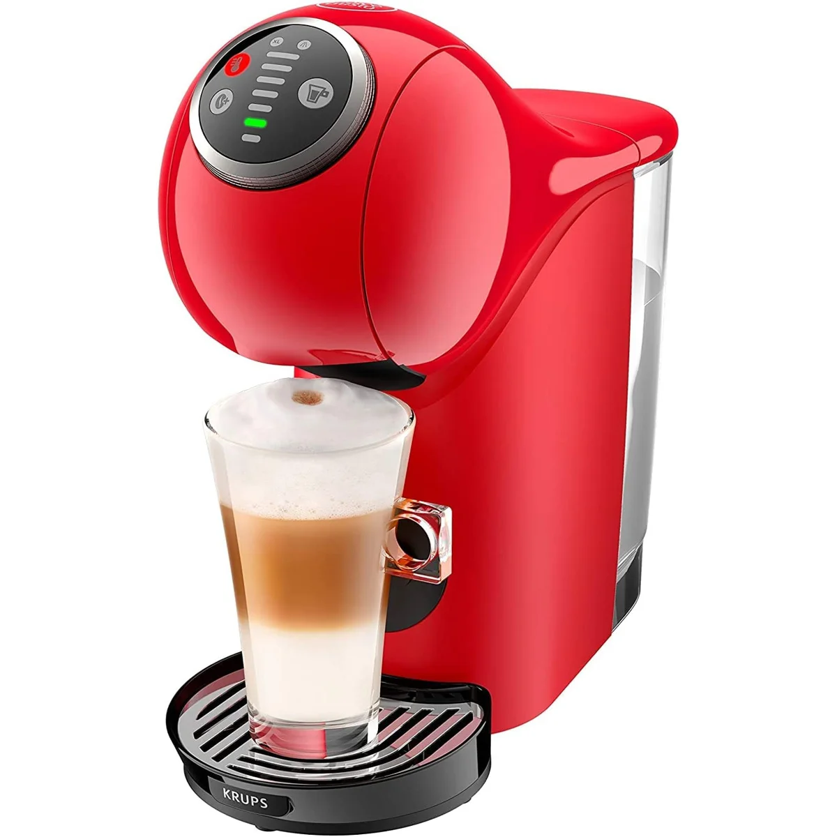 Cafetera cápsulas Krups Genio S Plus, Nescafé Dolce Gusto, 0,8 L, 15 bares, control táctil, selección temperatura y tamaño taza