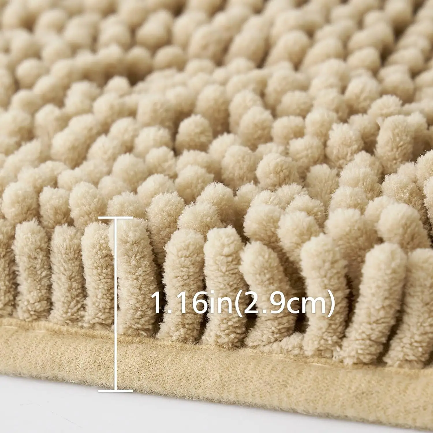 Mommata carpet anti-slip Beige bug bath mat 60x40 cm.