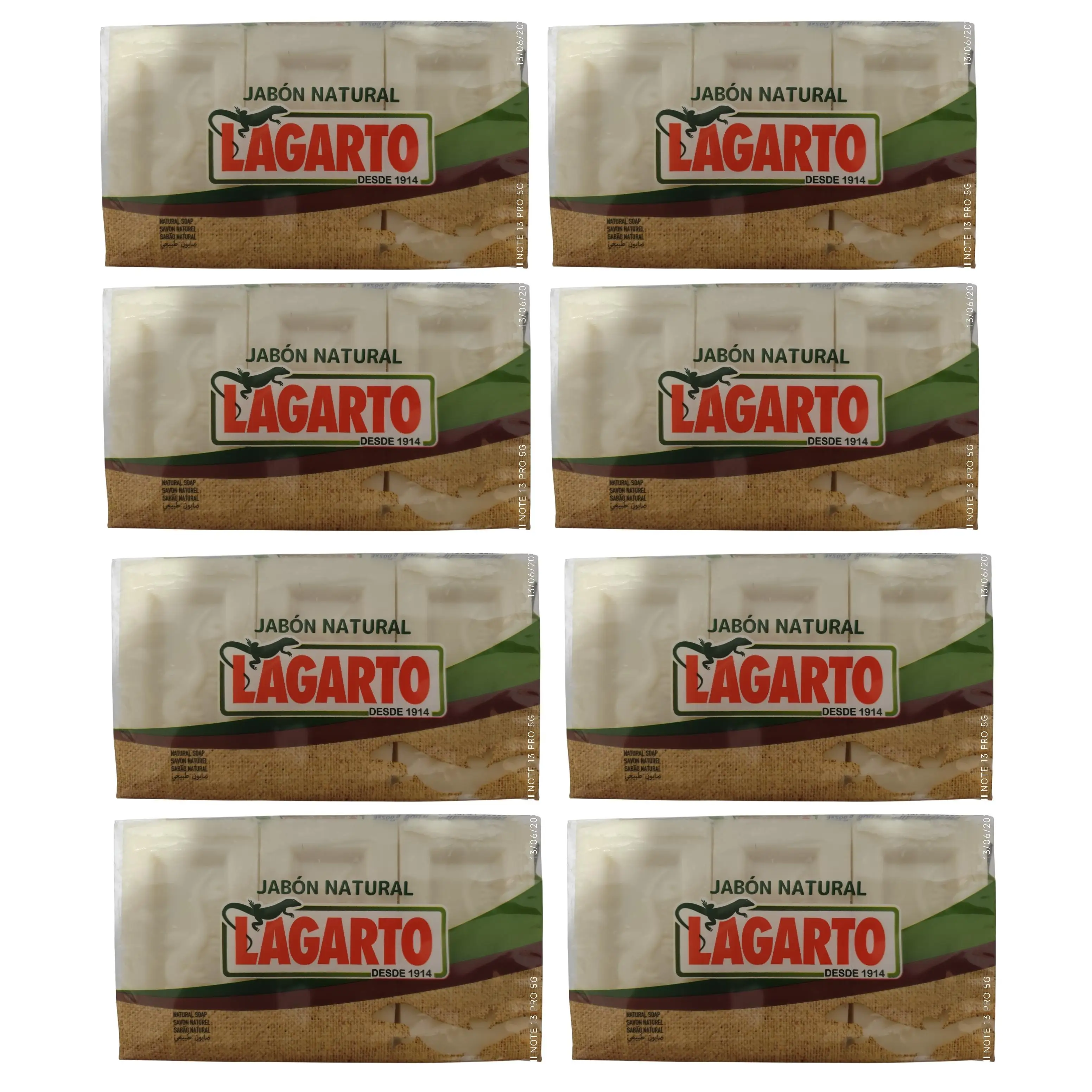 PASTILLA JABON LAGARTO PACK3, 200GR POR PASTILLA JABON NATURAL 100%-IDEAL PARA ELIMINAR MANCHAS DIFICILES DE TEJIDOS DELICADO