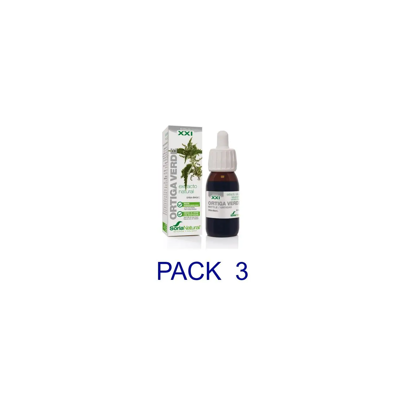 Pack 3X2 Extracto De Ortiga Verde 50 ml Soria Natural