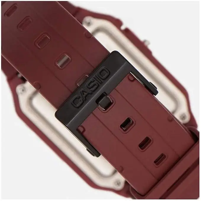 Casio Collection Retro man Digital watch with strap rubber CA-53WF Garnet