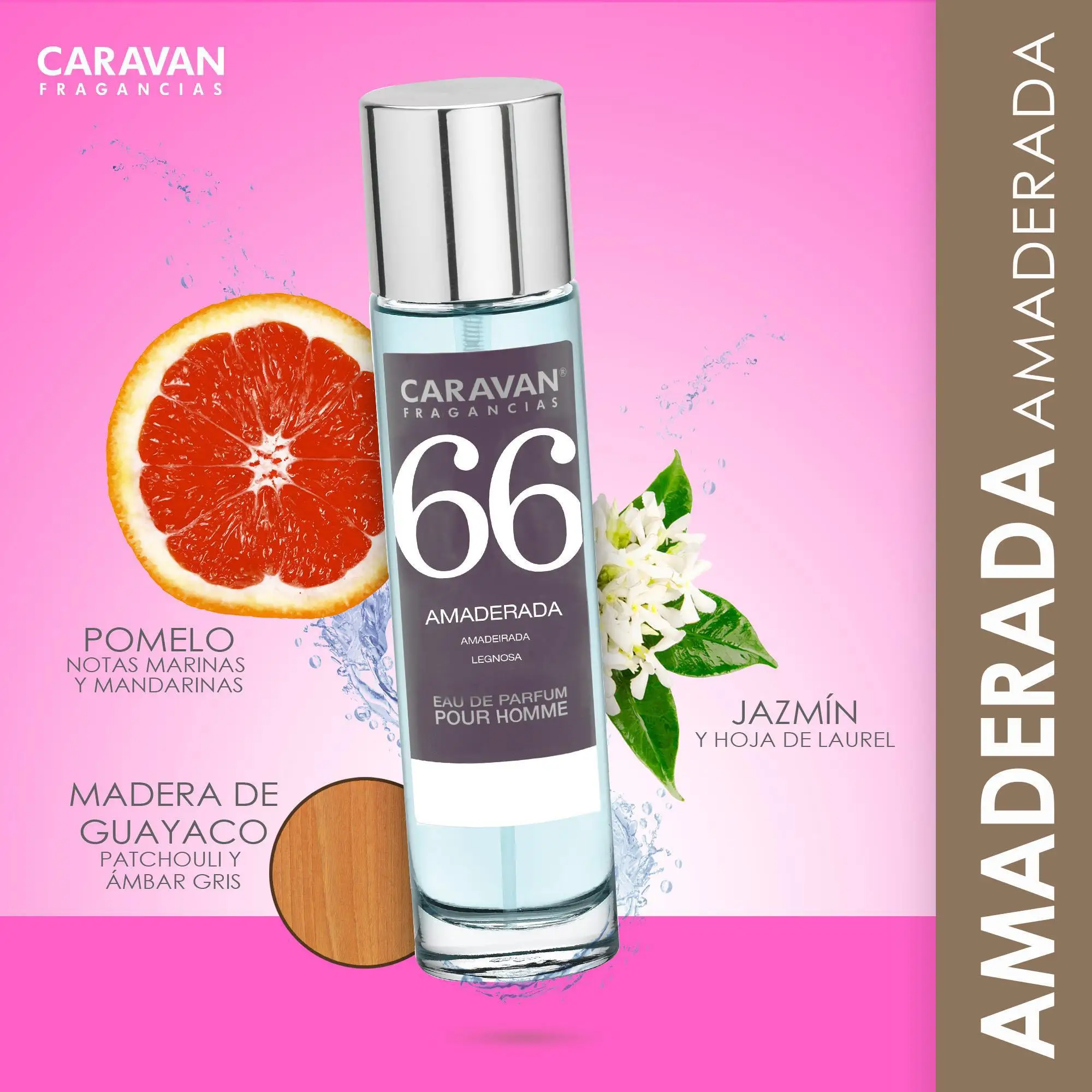 CARAVAN FRAGANCIES Perfume of Man No. 66 of 150 ml + Set of 10 Vials of Male Fragrances other than Caravan to uncross new aromas