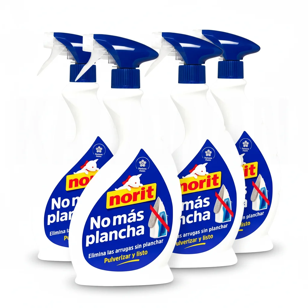 Pack x4 Norit Spray Antiarrugas Sin Plancha 500 Ml – Elimina Arrugas Al Instante sin Planchar