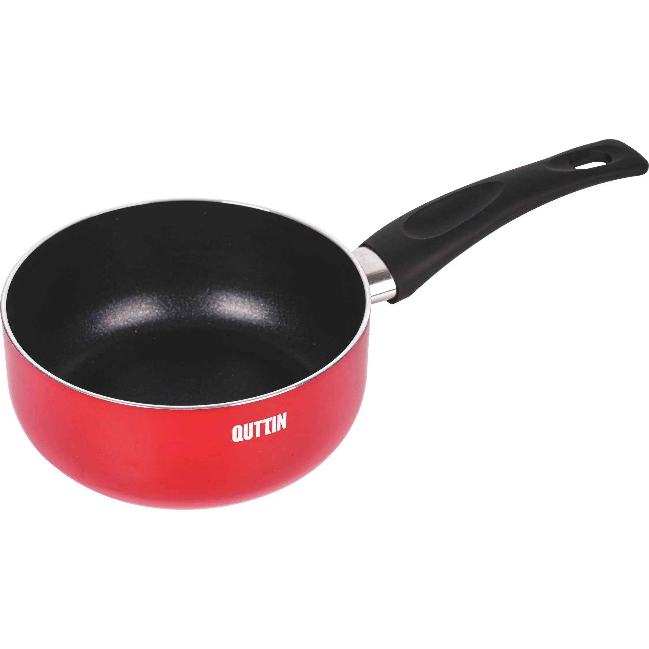 QUTTIN - Cazo 16x75cm Rojo Aluminio Forjado Colección Infinity Plus - Apto para Todo Tipo de Cocinas - Cazo Antiadherente y Ergonómico para Cocinar Recetas | Amystyle