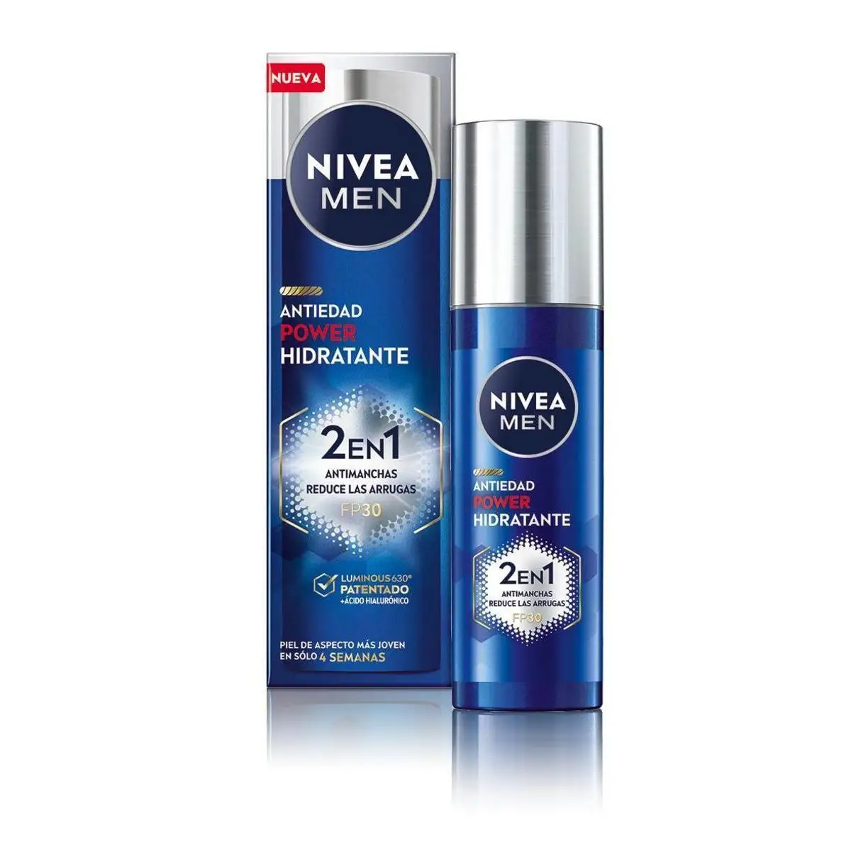 NIVEA MEN POWER Hidratante Antimanchas y Antiarrugas 2en1 FP30 50ml