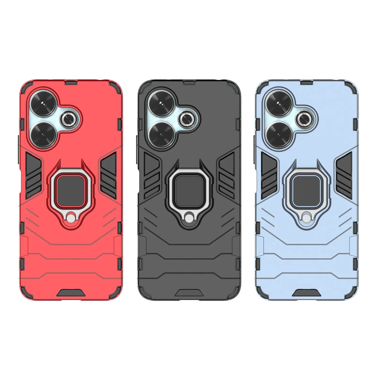Max Power Digital Funda para móvil Xiaomi Redmi 13 4G Carcasa Magnética con Anillo Imán Antigolpes Resistente Rígida Dura [Tecnología de Absorción de Golpes]