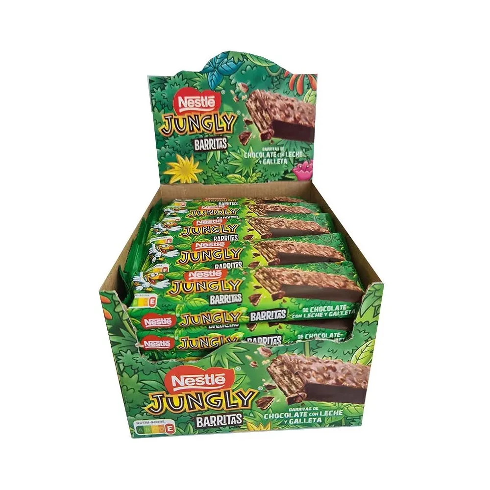 Nestlé Jungly snack , 30 barritas de chocolate con leche de 34 gr.