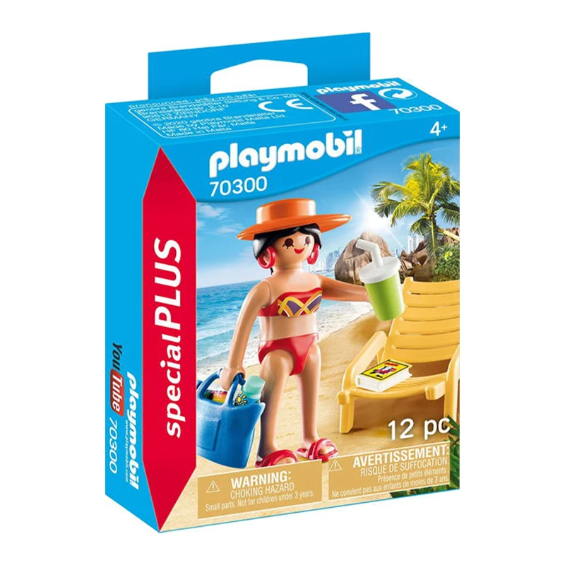 PLAYMOBIL TURISTA CON HAMACA, 70300, PRODUCTO CON LICENCIA OFICIAL, ENVIO 24-48 HORAS PENÍNSULA, PIEZAS, CLICKS, COLECCIONABLES,  JUGUETES, FIGURA, MUÑECO, FAMOBIL, 100% ORIGINAL
