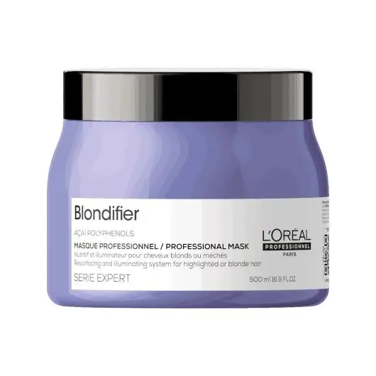 Mascarilla Blondifier Gloss Iluminador y Neutralizante 500ml L`Oréal Serie Expert