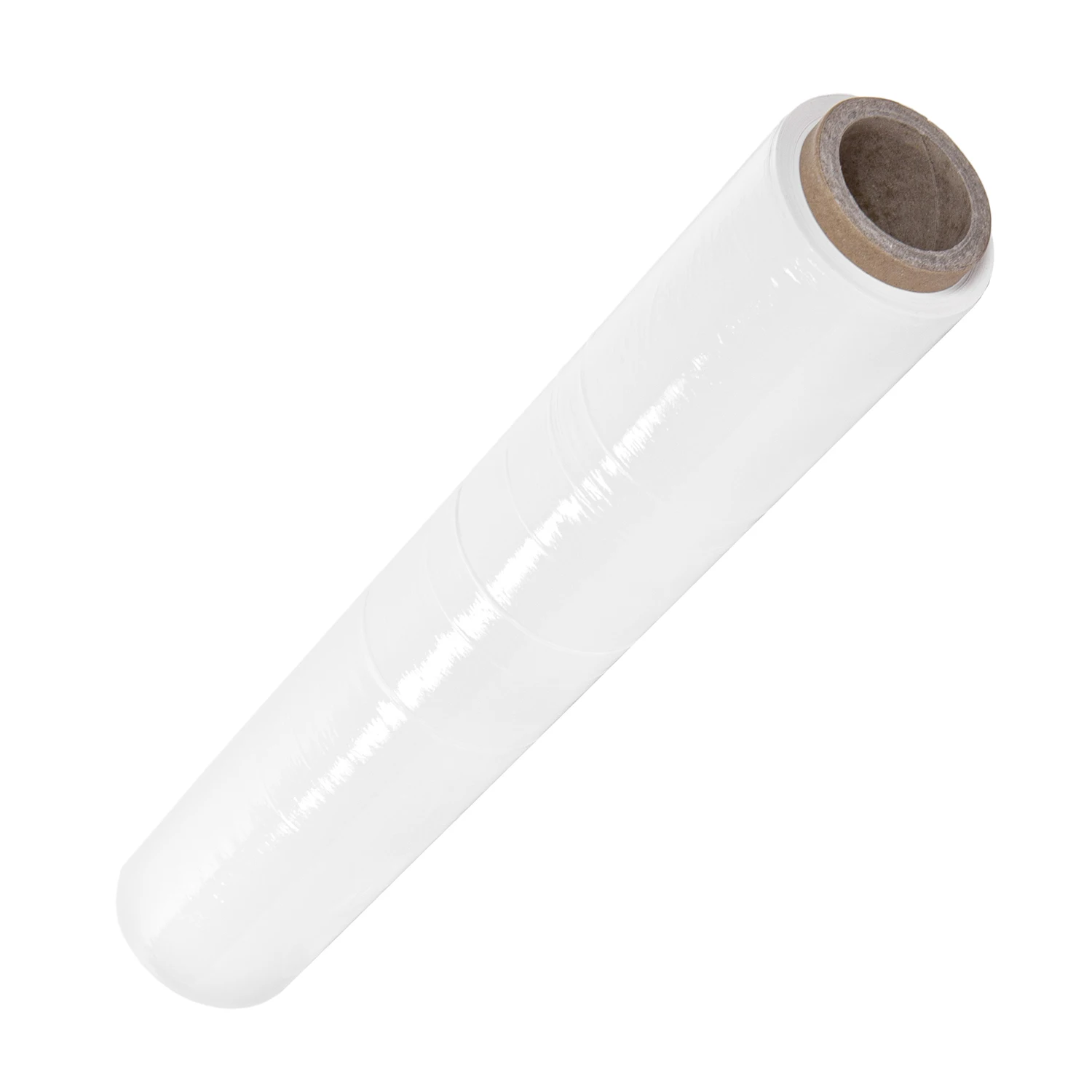 CM-Elastic opaque white palletizing Film. Stretchable coils of 1,8Kg approx, width 50 cm, 23 micron for moving, wrapping, packing, sealing, protect. Packs of 1, 3 and 6 rolls.