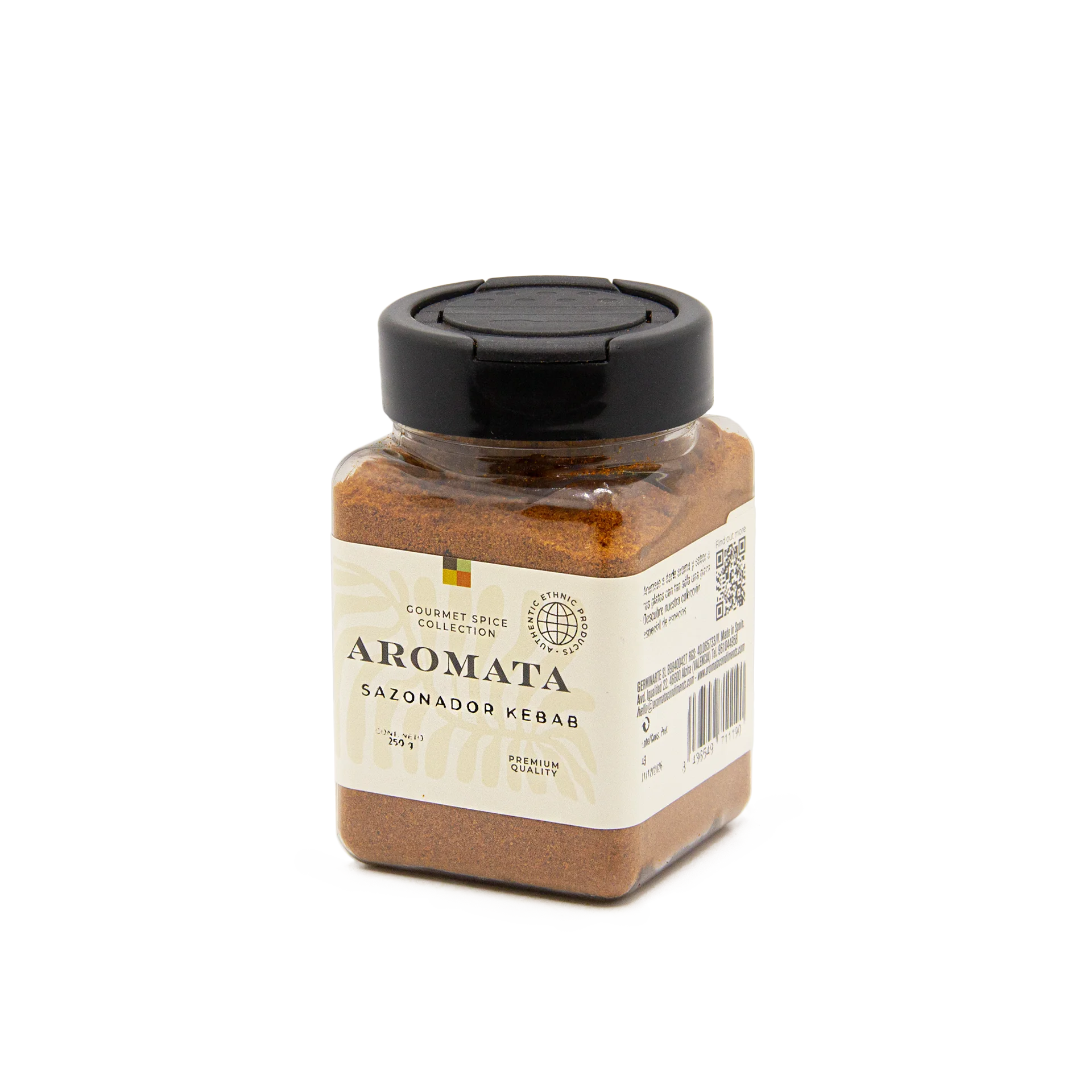 Sazonador Kebab de Aromata Condiments - Mezcla única de especias para transportarte a la cocina tradicional del Medio Oriente - 250 grs.