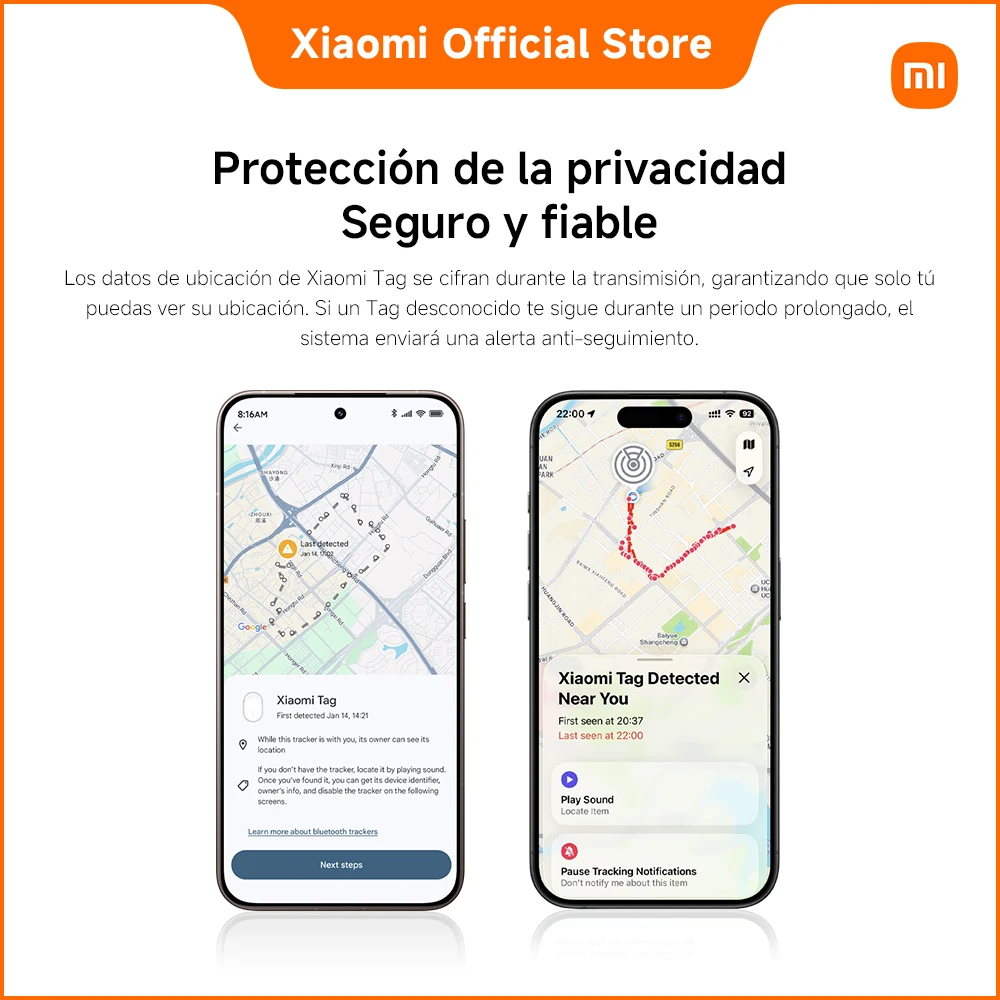 Oficial | Xiaomi Tag, Compatible con Apple Find My y Google Android Find Hub, Encuentra tus objetos de forma remota, Notificaciones de protección de la privacidad, Diseño ligero de 10 g con resistencia al polvo y al agua IP67 6