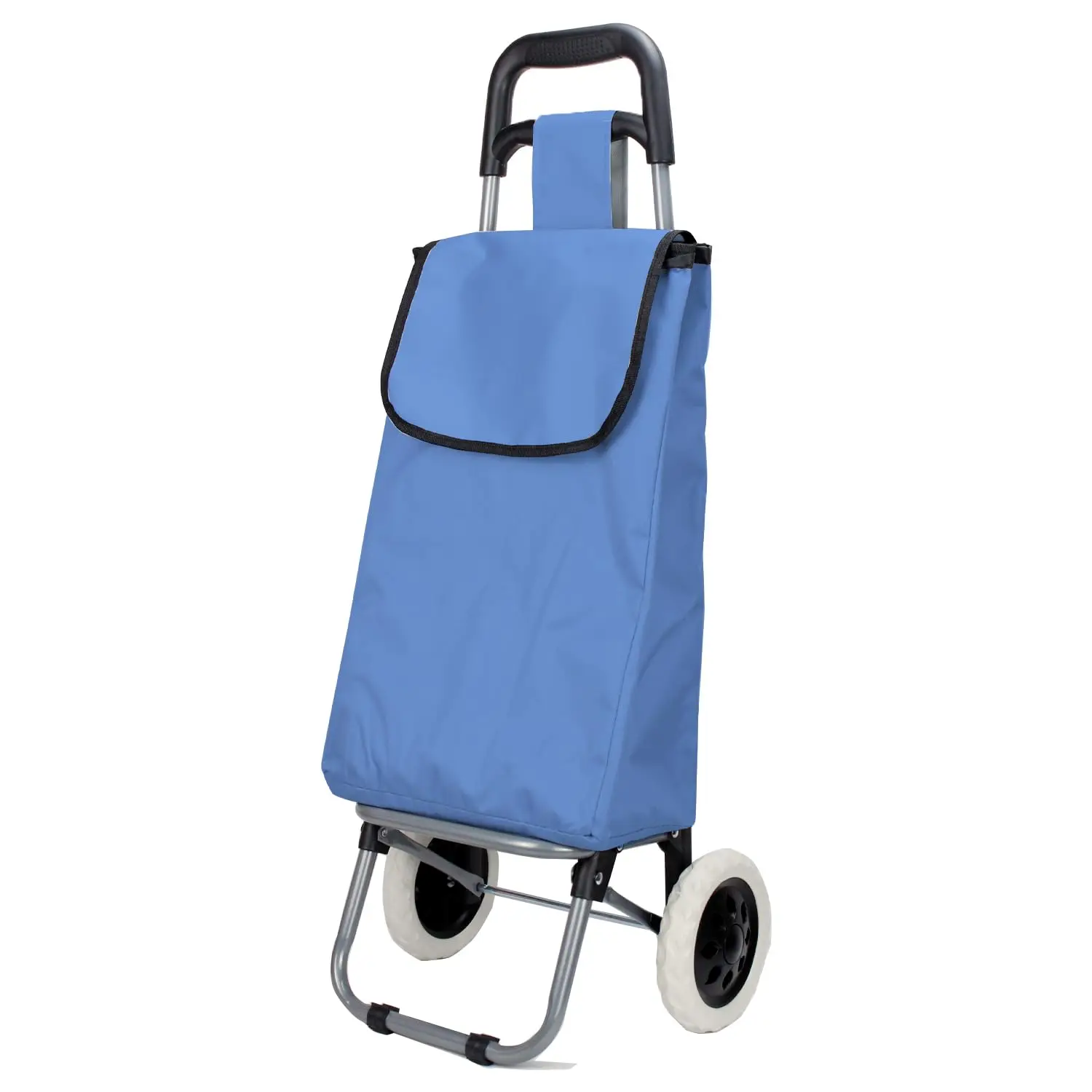 Carrito Auxiliar de Compra Plegable con Gran Capacidad, 40 litros, 90x30x35cm, 2 Ruedas
