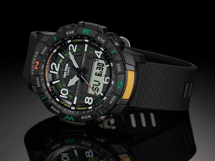Casio pro-trek prt-b50-1jf jdm men's bluetooth mountaineering watch barometer altimeter