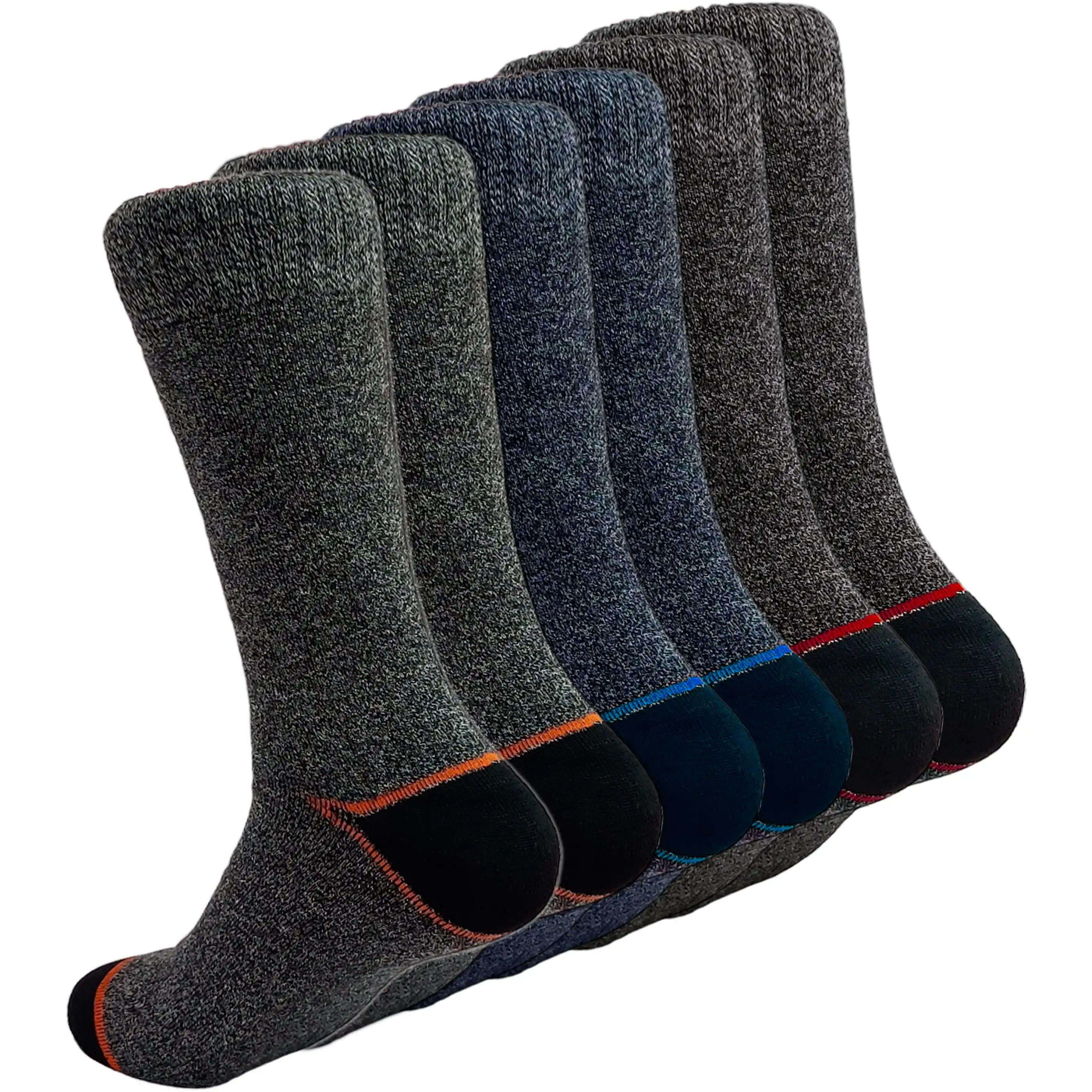 DEBEKOR 6 PARES Calcetines Térmicos Hombre – Calcetines Trabajo Hombre – Calcetines Senderismo