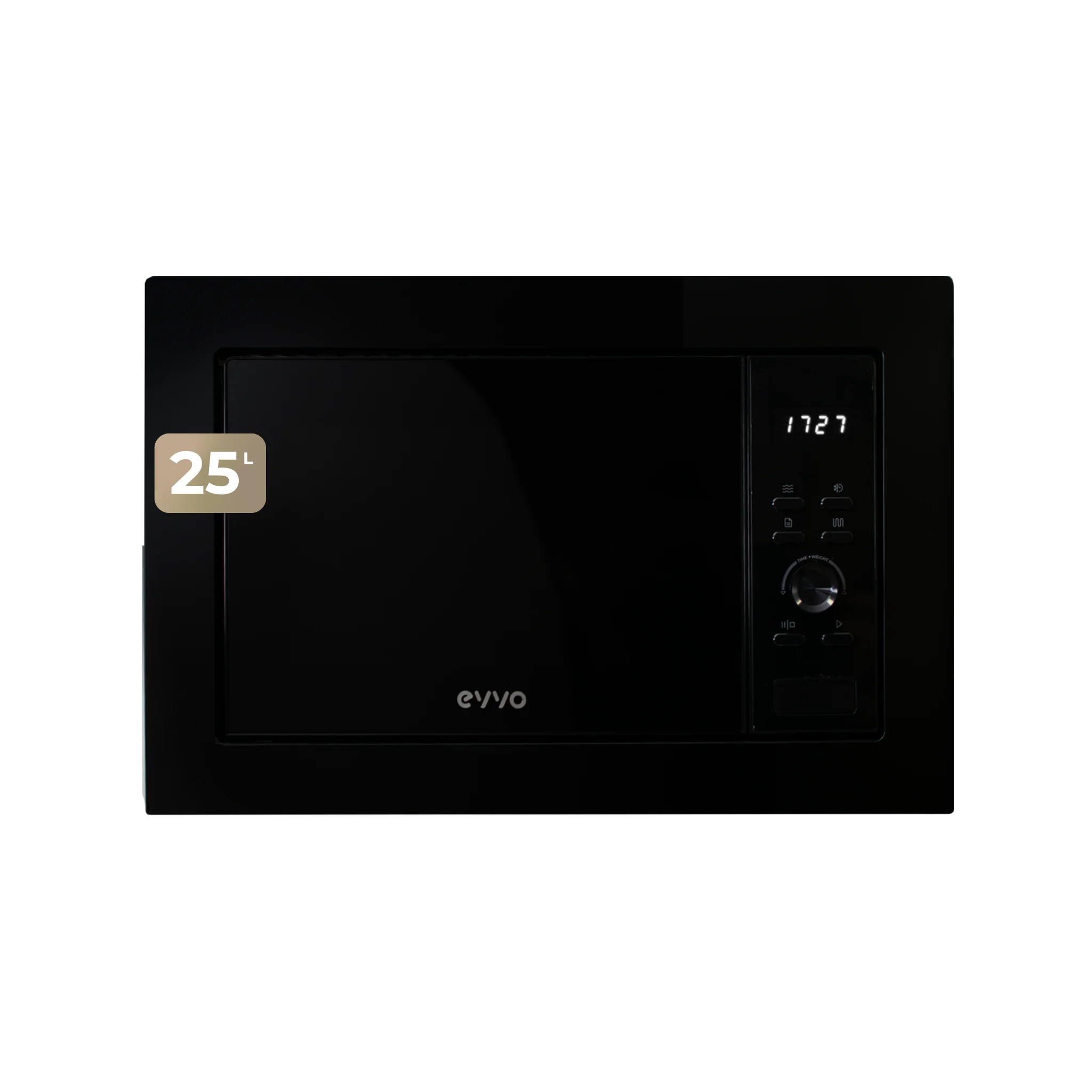 Microondas integrable EVVO Mi35 , 25L de Capacidad, Grill 1000W, Efecto Brillante, MultifunciÃ³n, 8 Funciones, Temporizador