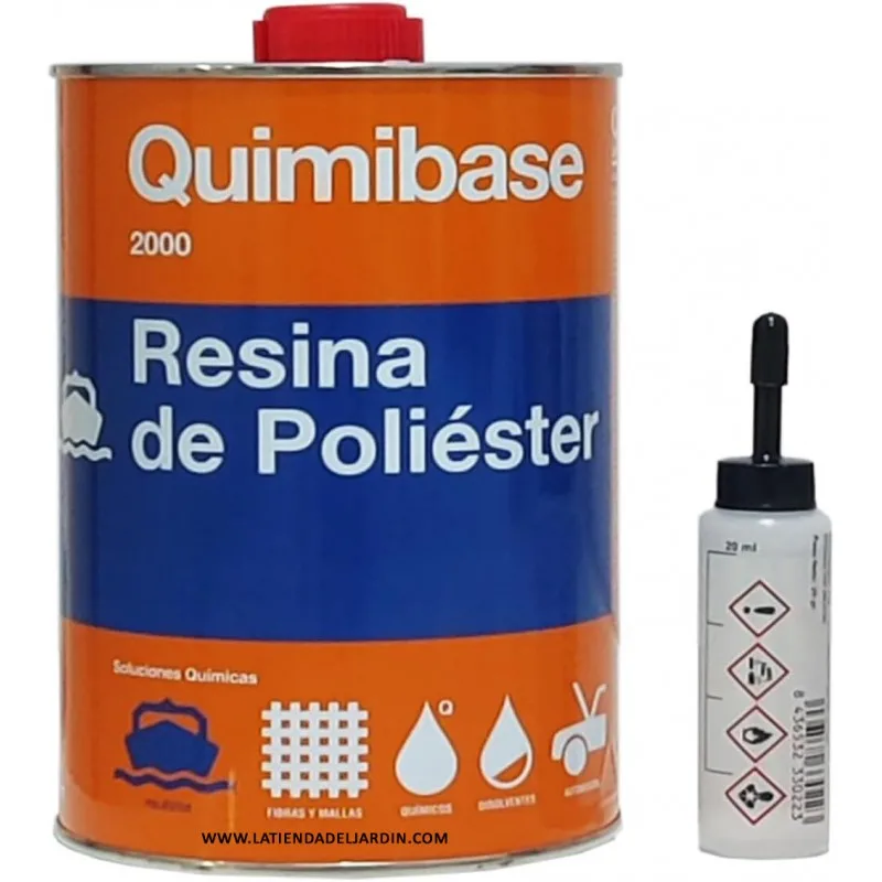 Suinga Kit Resina de Poliéster 1 Kg + Catalizador Peróxido para Fabricación y Reparación de