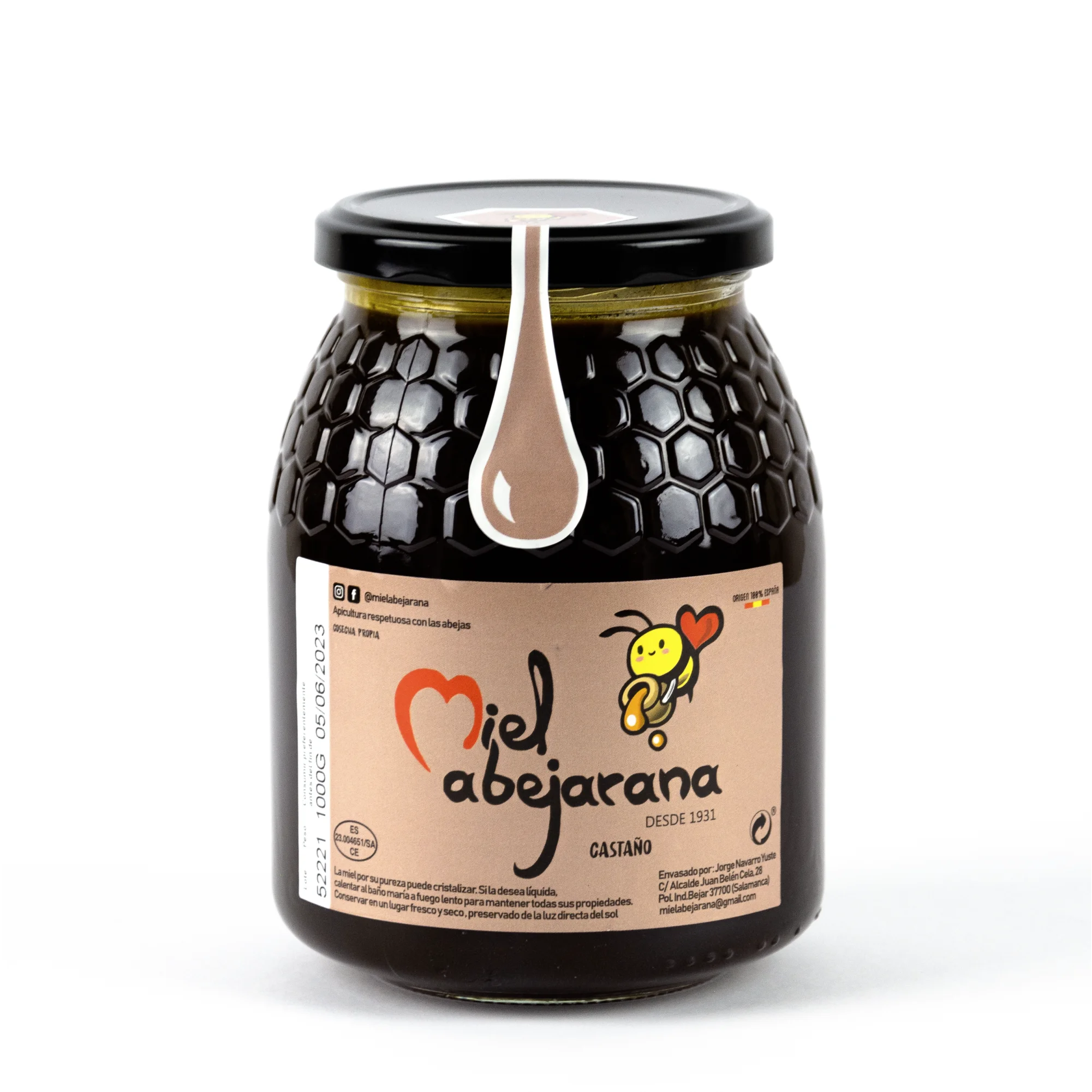Miel Abejarana - Miel de Castaño 100G - Artesana. GREAT TASTE 2022, 2023