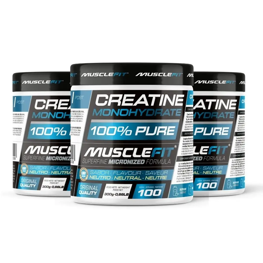 Pack 3 Creatina Monohidrato Micronizada - MuscleFit │Pack Súper Ahorro │MuscleCult