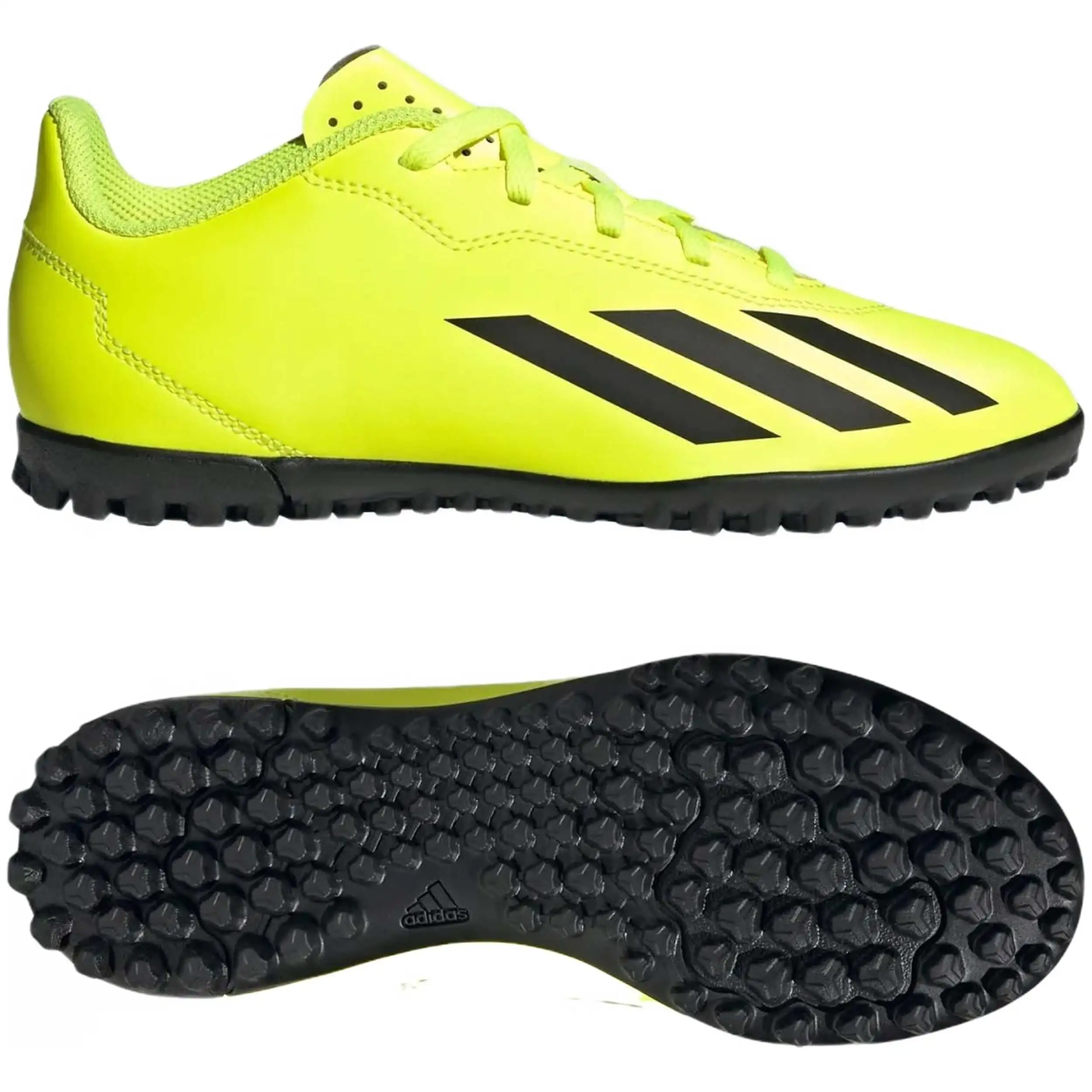 Zapatillas Adidas modelo X Crazyfast Club Tf Tesoye/Cblack/Ftwwht en color Verde