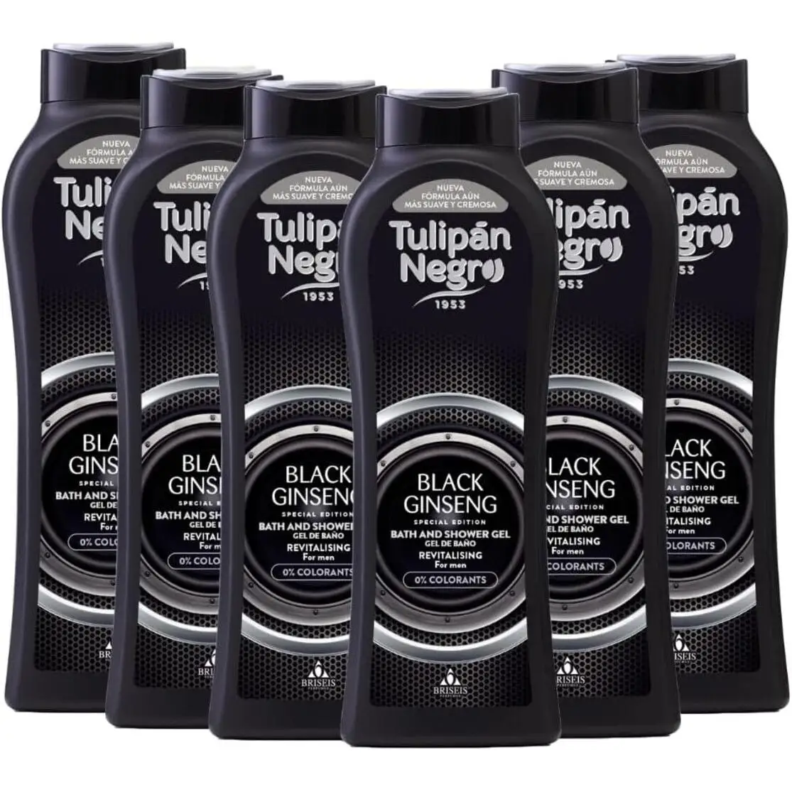 PACK DE 6 - Gel de baño Tulipán Negro Black Ginseng 650 ml Briseis S.A.