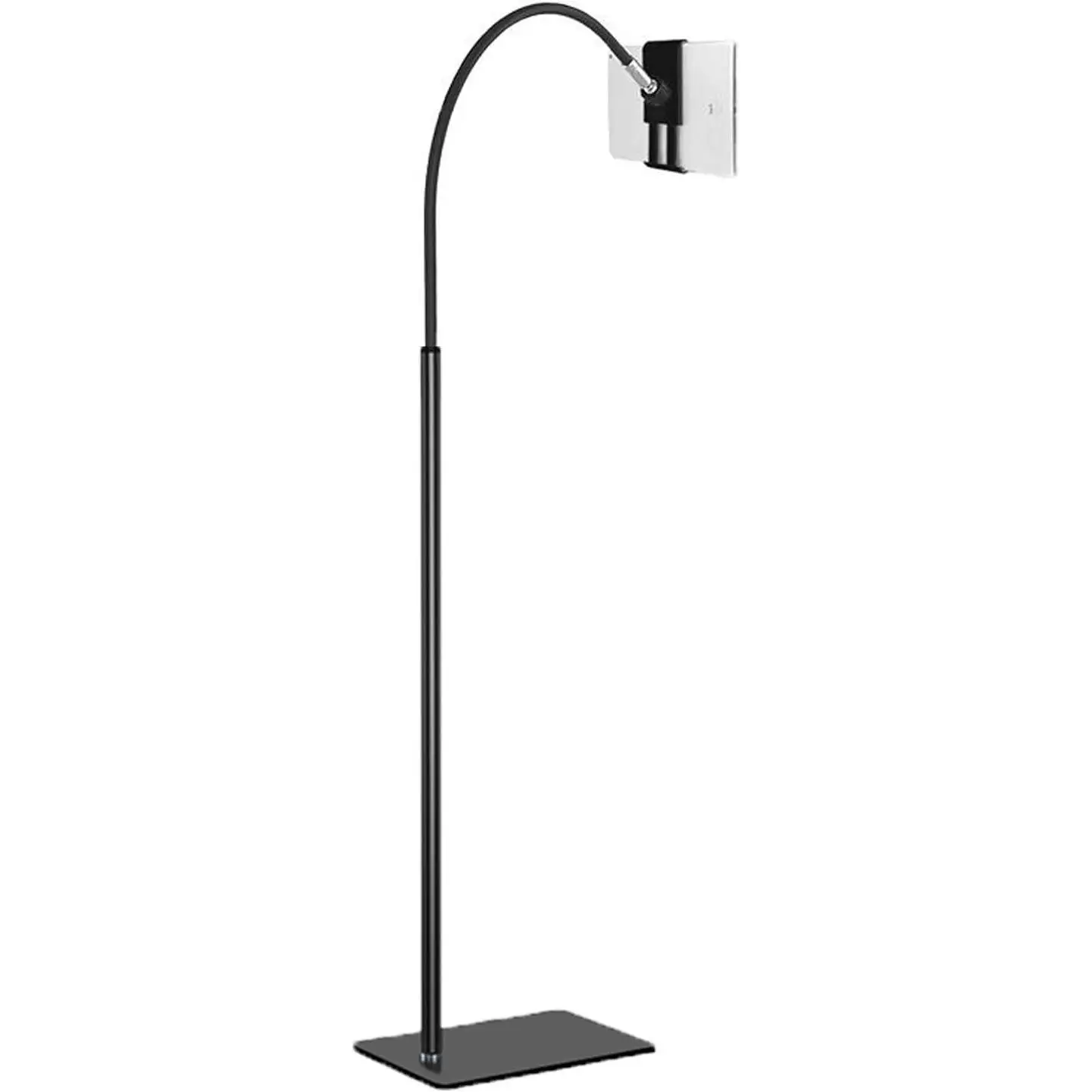 Soporte de Suelo para Tablet con Cuello de Cisne Flexible y Base Estable – Trípode Ajustable con Rotación 360° Compatible con iPad, Móviles de 3.5 a 9.7 Pulgadas – Perfecto para Ver Pelis,
