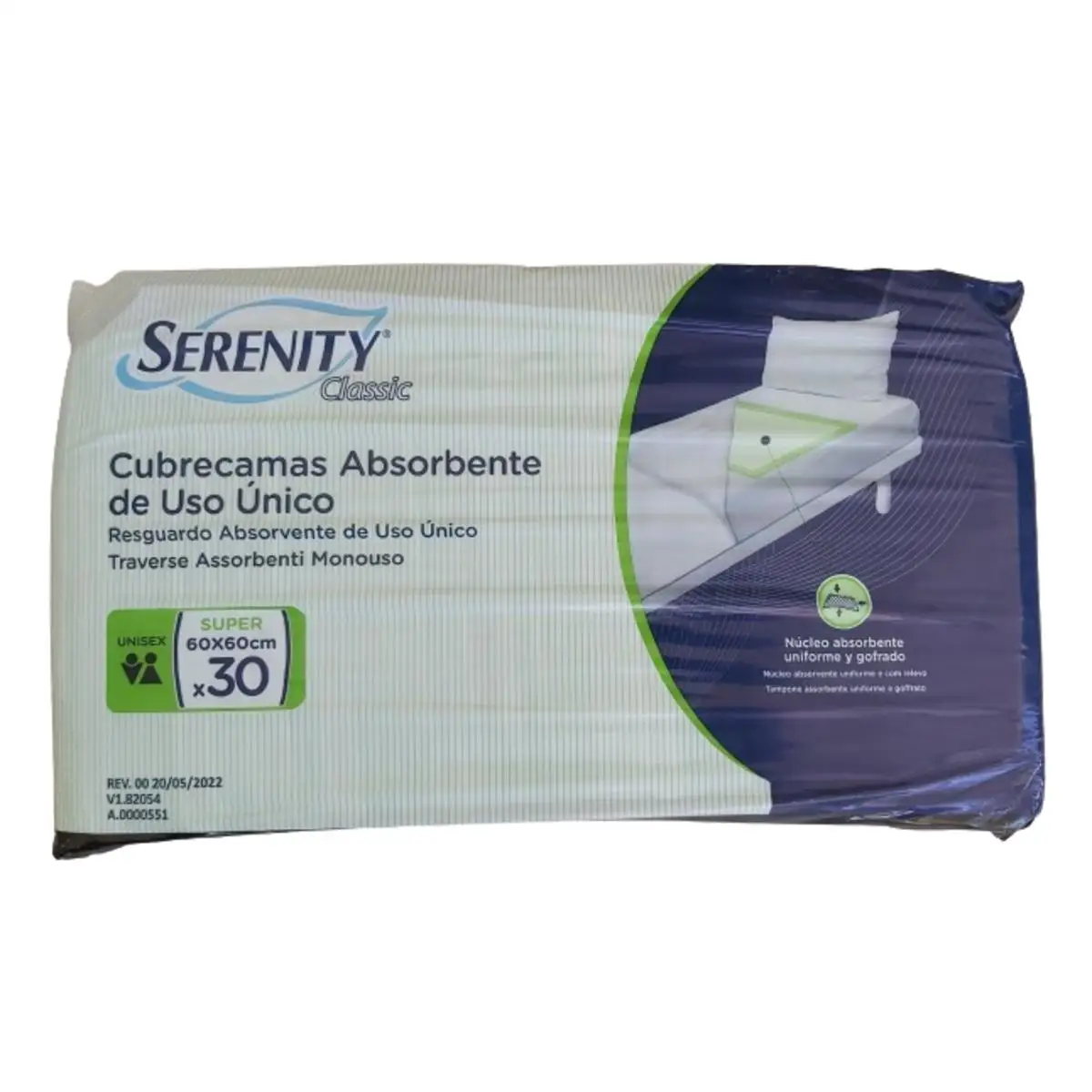 Serenity disposable 60x60 absorber 30 units-spill protection