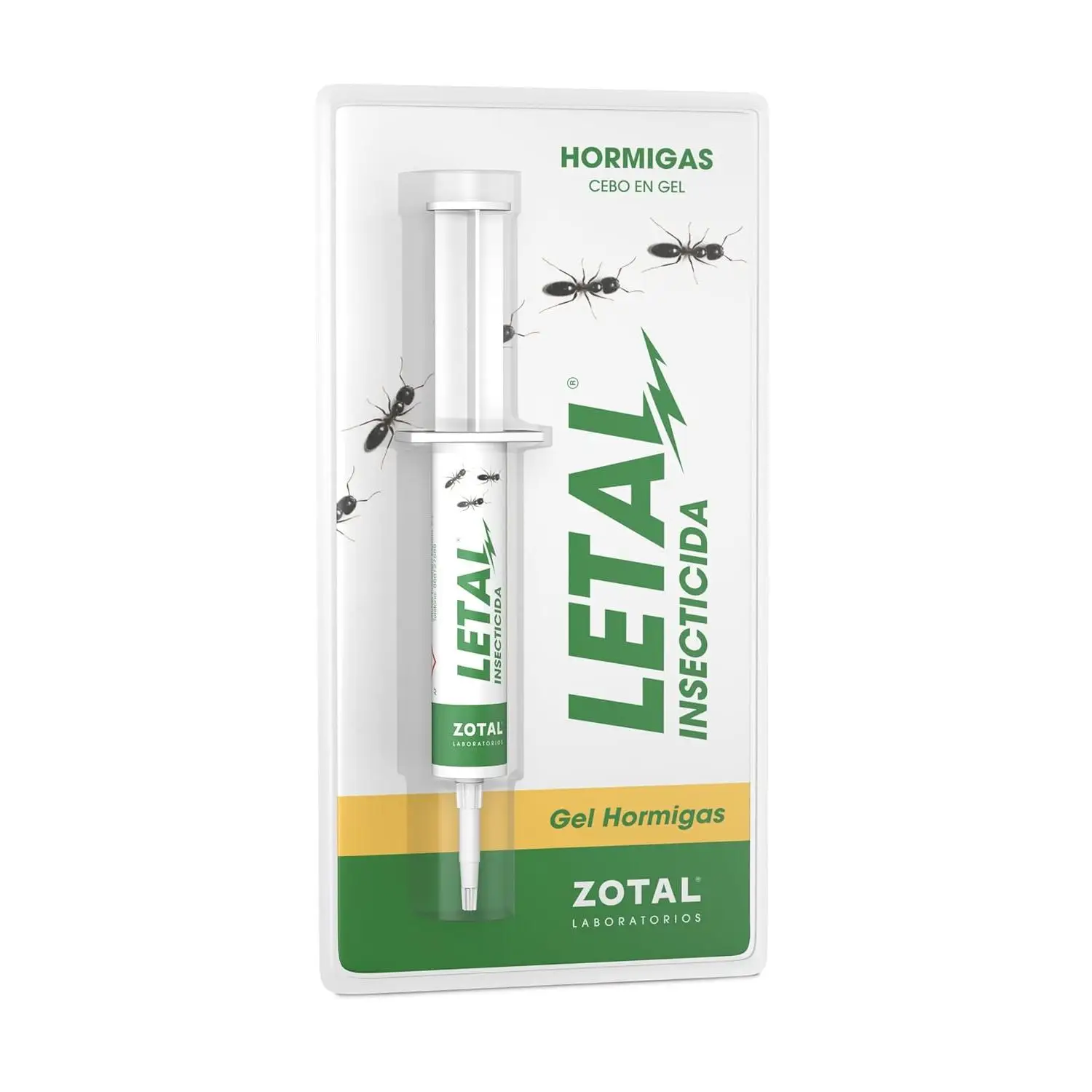 ZOTAL Gel Anti Hormigas - Insecticida en Jeringuilla 10g, Efecto Retardado para Eliminar Colonias y Nidos - Pack 1 Unidad