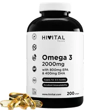 3 2000 mg | 200 cápsulas. Hivital