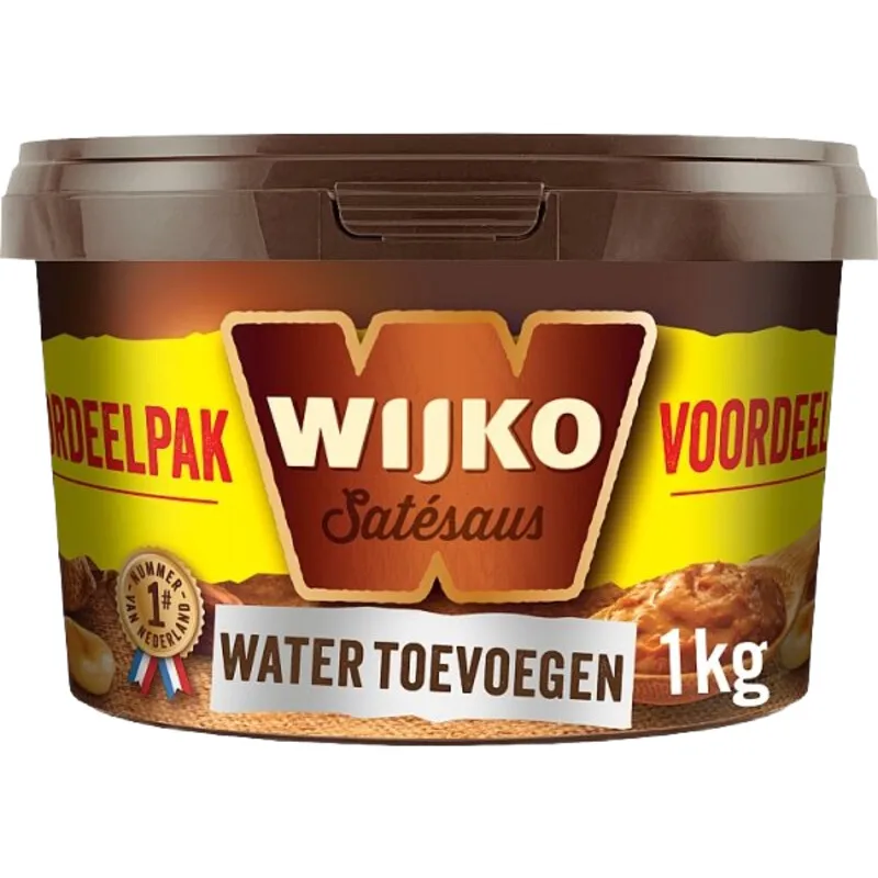 Wijko Salsa Satay 1kg – Salsa de Cacahuete Estilo Indonesio – Cremosa e Intensa