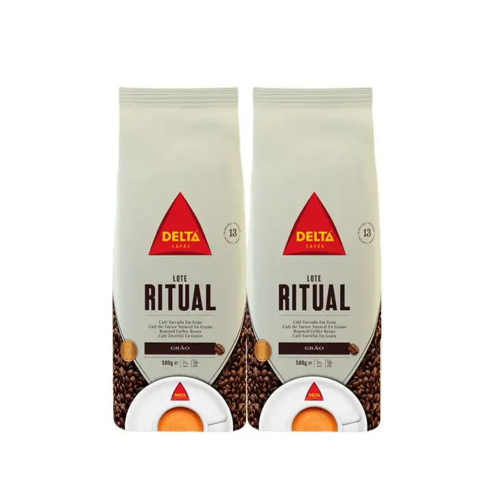 Delta Cafés Ritual Grano - PACK 2 uds de 500 Gr - Café en grano natural - Café con cuerpo y notas de frutas rojas y chocolate.