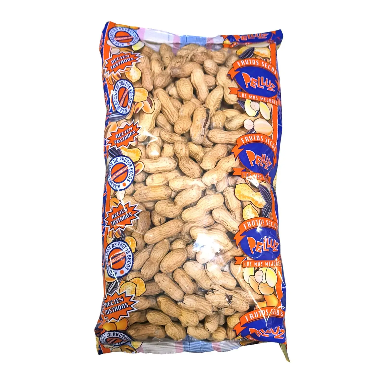 Cacahuetes Tostados sin Sal 1 Kg - Maní con Cáscara - Pelluz - Snacks saludables y deliciosos para disfrutar