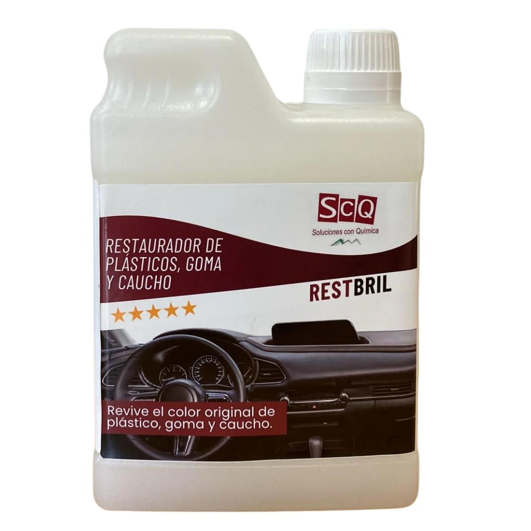 Renovador de plásticos y Gomas para coches | Restaurador de plásticos automoviles | Restaura gomas envejecidas Recupera brillo interior y exteriror | abrillantador de goma, caucho y plastico 500 ml
