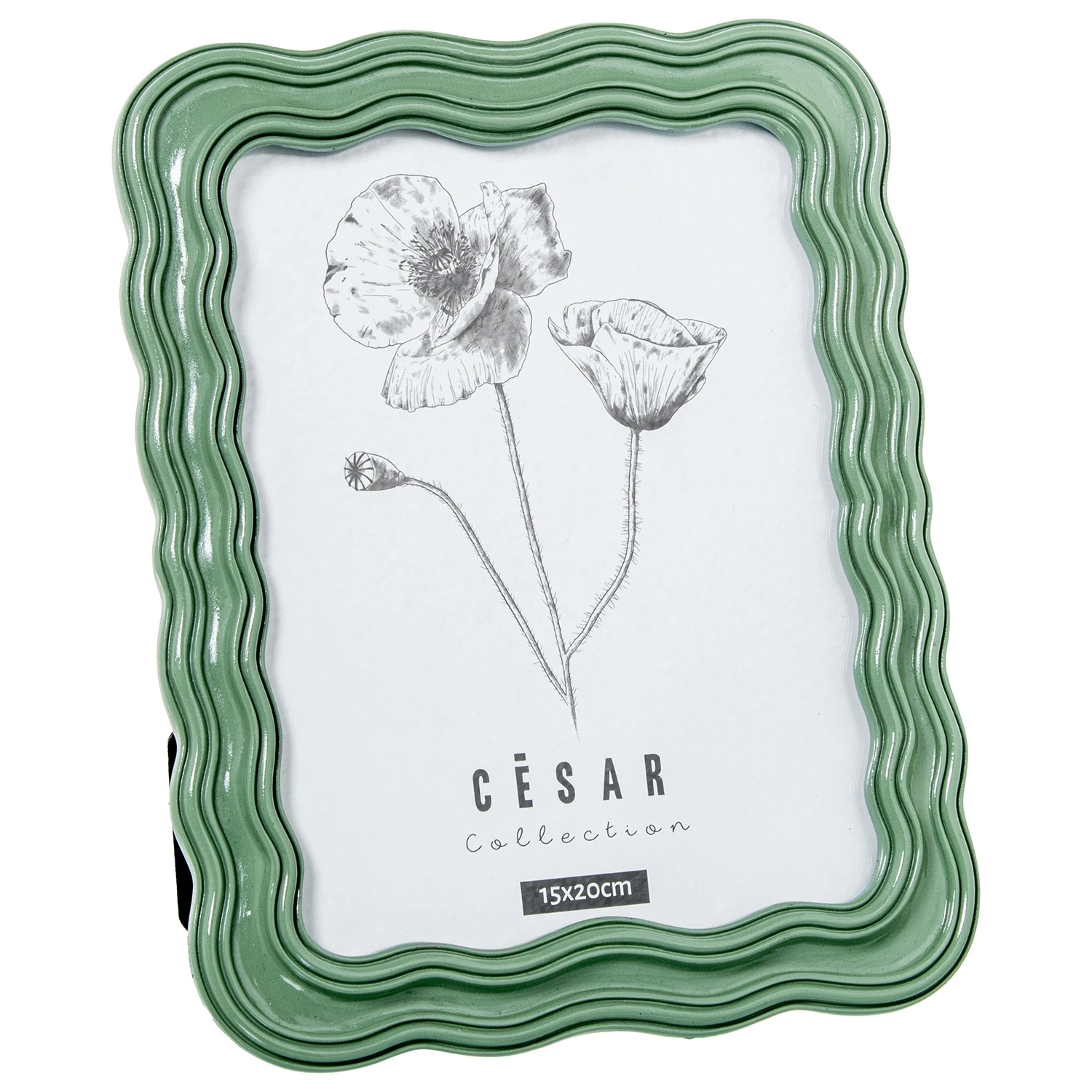 Portafotos resina 15x20cm verde ext: 19, 5x2x24, 5cm
