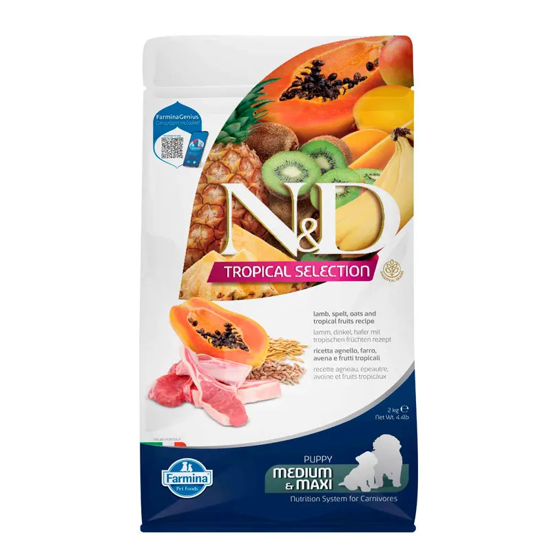 Farmina N&D Tropical Selection Medium / Maxi Pienso de Cordero para Cachorros 10kg