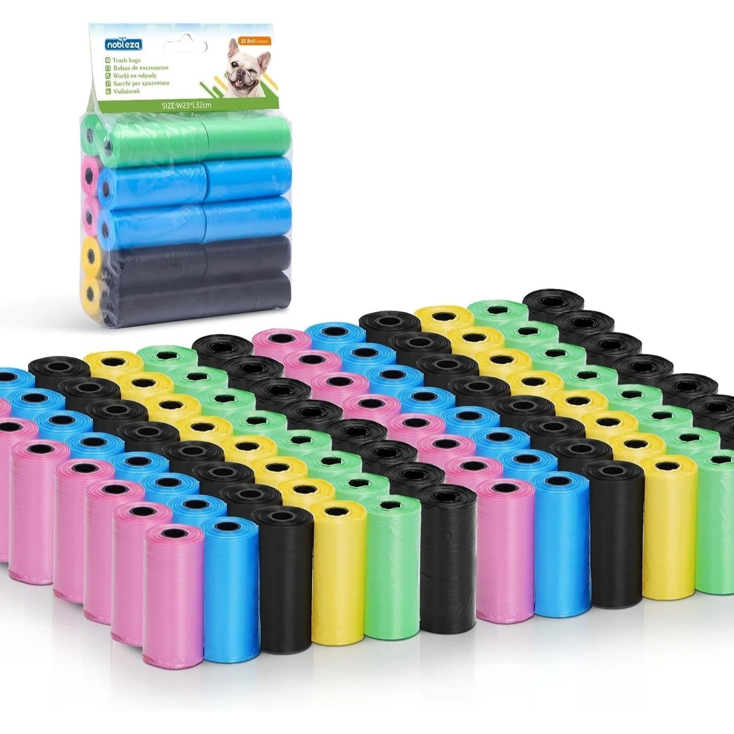 Bolsas de Caca Perro 1200 Bolsas para excrementos de perros Pack de 80 rollos Para Recoger Excrementos De Perro Nobleza