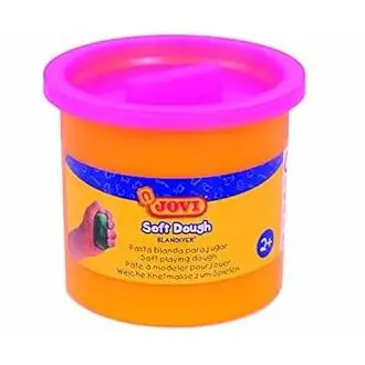 Jovi soft dough plasticine blandiver 5 jars of 110gr neon colors in case