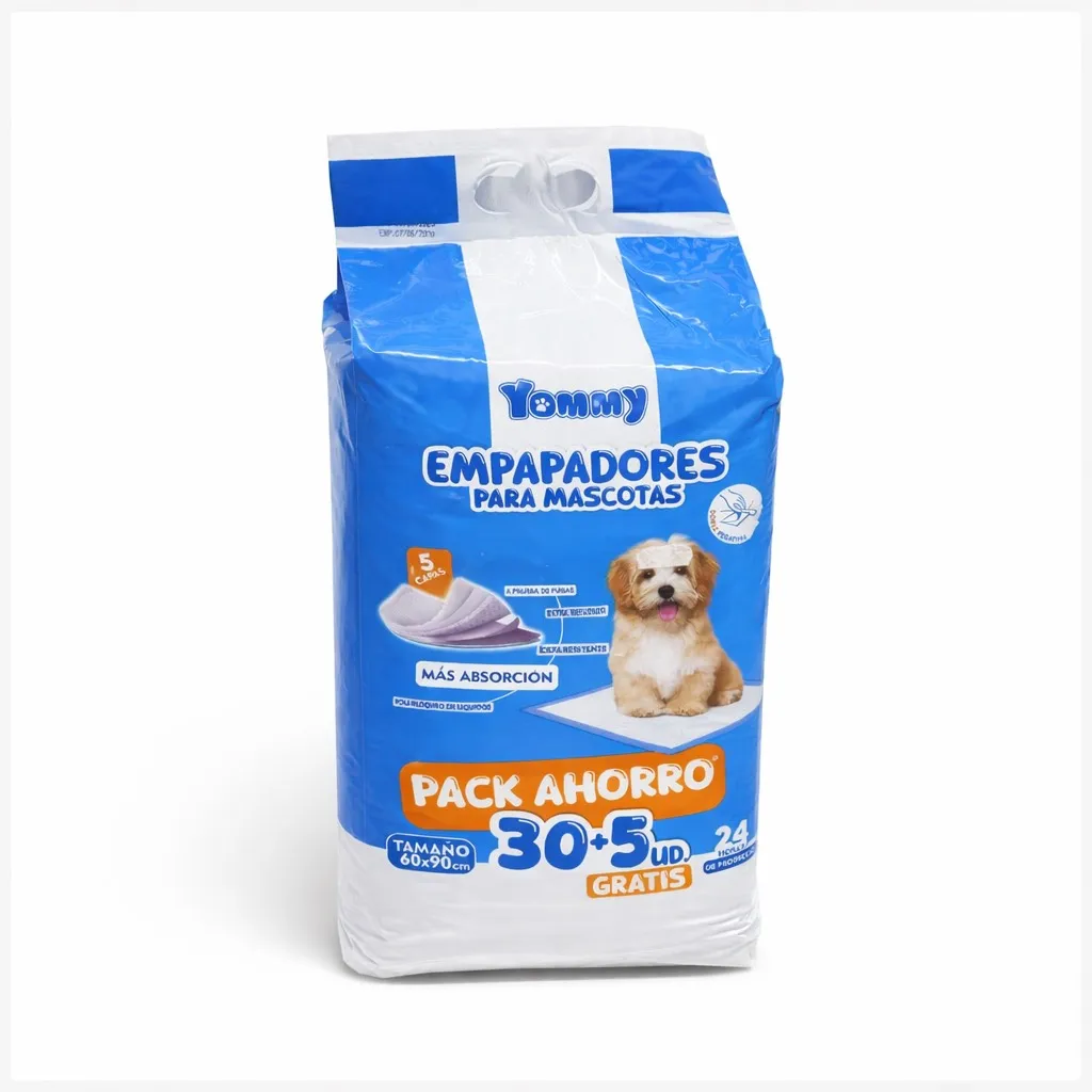 Empapadores para perros, gatos o Mascotas 60*90cm Pack Ahorro 35unidades Absorbentes y Anti fugas Yommy