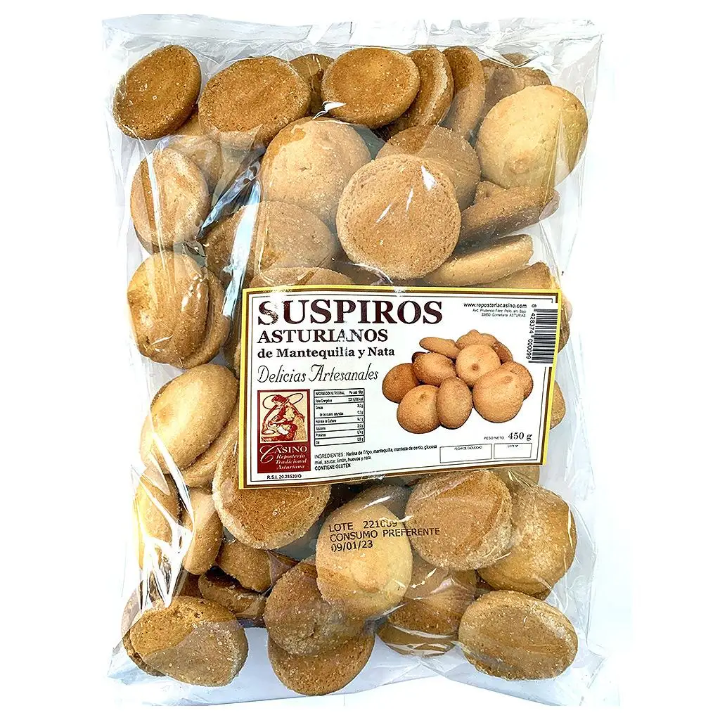 Bolsa Suspiros Asturianos de mantequilla y nata 450g